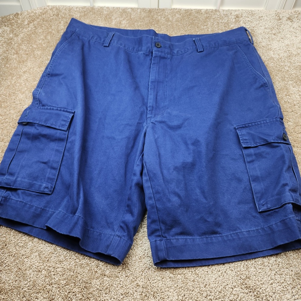 Jos. A. Bank Mens Royal Blue Cotton Cargo Shorts Size 42 Utility Twill 9 Inseam